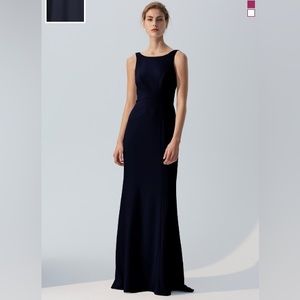 AMSALE - Joelle Bridesmaid Dress, Navy Size 6
